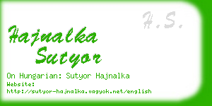 hajnalka sutyor business card